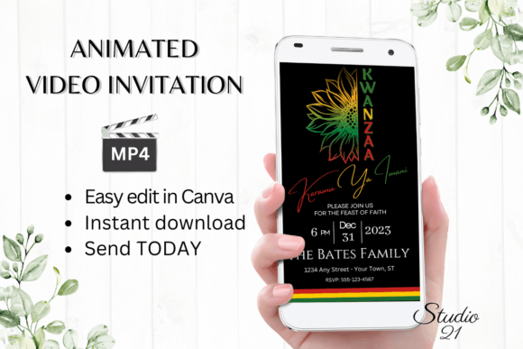 Celebrate Unity: Creating a Personalized Animated Kwanzaa Invitation