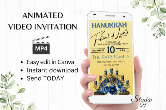 Celebrate with Light: Creating Your Digital Hanukkah Invitation