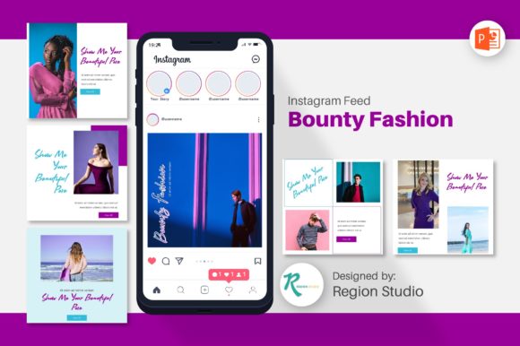 Instagram Feed - Bounty Fashion: A Template for Visual Impact