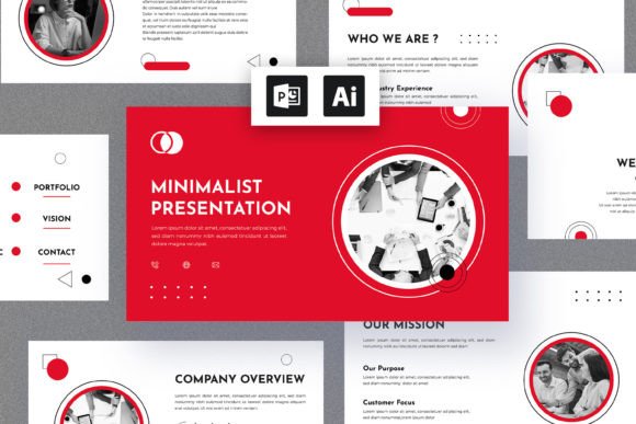 Minimal Presentation Template Layout: Rad Color & Clean Design