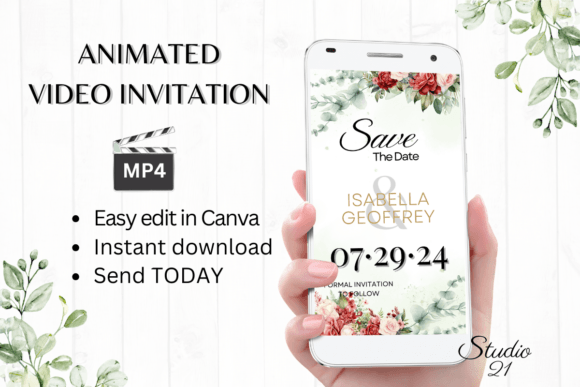 Red Roses Save the Date: A Digital Invitation Guide