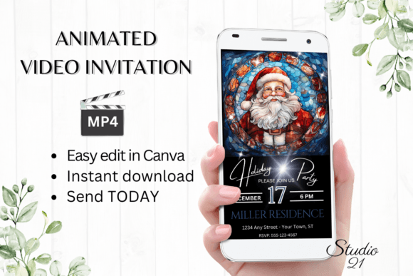 Smartphone Christmas Party Invitation: Instant Festive Cheer