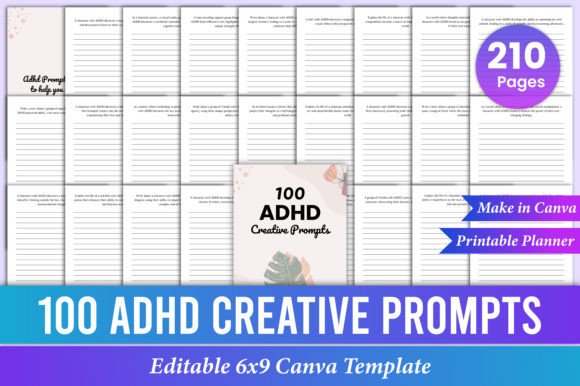 Unlocking Creativity: 100 ADHD Writing Prompts for KDP & Canva